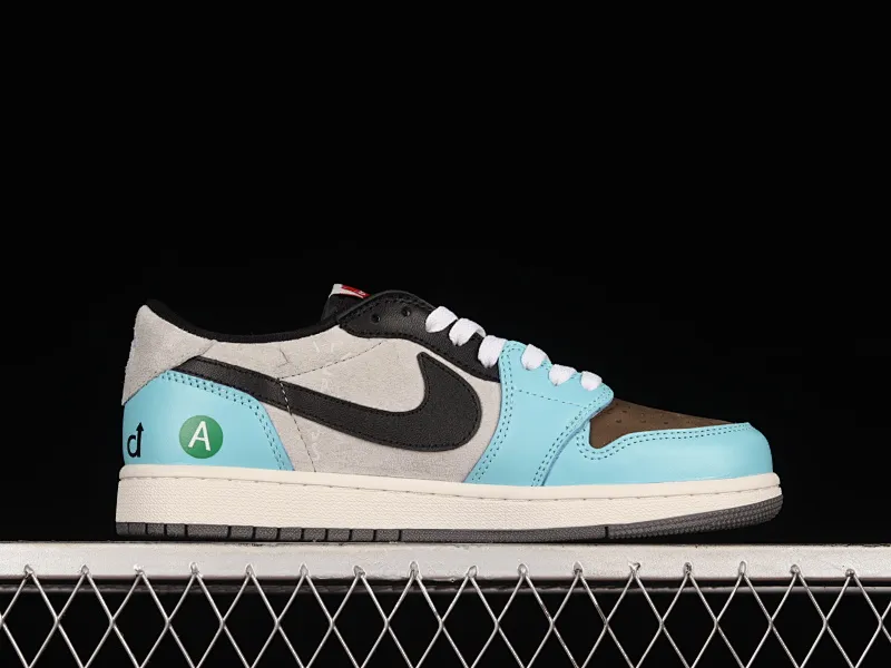 All categories Air Jordan Jordan series basketball shoes Air Jordan 1 Low Travis Scott x Nk Air Jordan 1 Low OG SP "JACKBOYS" AJ1 Joe 1TS joint BMW M3 water blue brown black barb DM7866-009